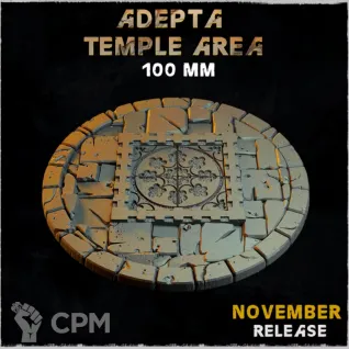 Описание картинки Базы 100мм под храм (Adepta temple area) 1 шт. от Print and play по цене 800руб | Свободный Рынок Миниатюр - СРМ