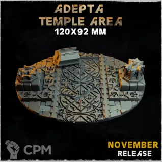 Описание картинки Базы 120х92мм под храм (Adepta temple area) 1 шт. от Print and play по цене 800руб | Свободный Рынок Миниатюр - СРМ