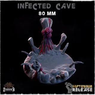 Описание картинки Базы заражённые 80мм (Infected cave) 1шт. от Print and play по цене 500руб | Свободный Рынок Миниатюр - СРМ