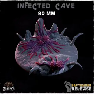 Описание картинки Базы заражённые 90мм (Infected cave) 1шт. от Print and play по цене 600руб | Свободный Рынок Миниатюр - СРМ