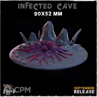 Описание картинки Базы заражённые 90х52мм (Infected cave) 1шт. от Print and play по цене 400руб | Свободный Рынок Миниатюр - СРМ
