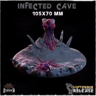 Описание картинки Базы заражённые 105х70мм (Infected cave) 1шт. от Print and play по цене 600руб | Свободный Рынок Миниатюр - СРМ