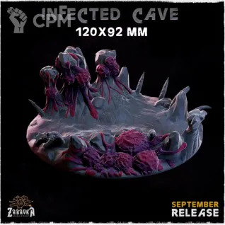 Описание картинки Базы заражённые 120х92мм (Infected cave) 1шт. от Print and play по цене 800руб | Свободный Рынок Миниатюр - СРМ