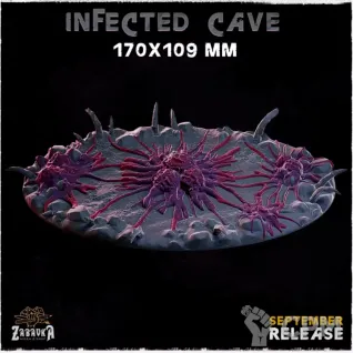 Описание картинки Базы заражённые 170х109мм (Infected cave) 1шт. от Print and play по цене 1 000руб | Свободный Рынок Миниатюр - СРМ