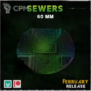 Описание картинки Базы под канализации 60мм (sewers) 1 шт. от Print and play по цене 250руб | Свободный Рынок Миниатюр - СРМ