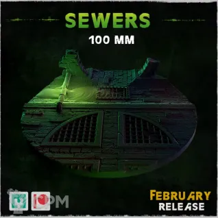 Описание картинки Базы под канализации 100мм (sewers) 1 шт. от Print and play по цене 800руб | Свободный Рынок Миниатюр - СРМ