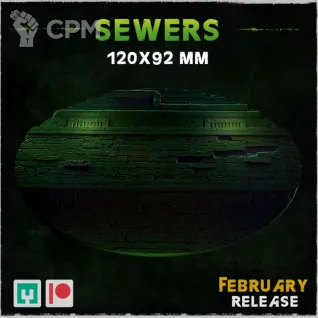 Описание картинки Базы под канализации 120x92мм (sewers) 1 шт. от Print and play по цене 800руб | Свободный Рынок Миниатюр - СРМ