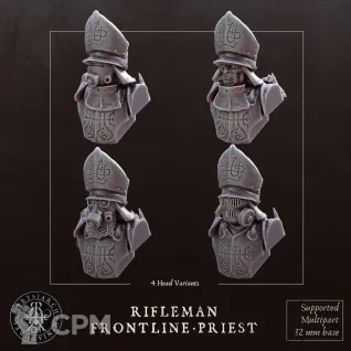 Описание картинки Rifleman Frontline Heretic Priest от Manufactorum76 по цене 200руб | Свободный Рынок Миниатюр - СРМ