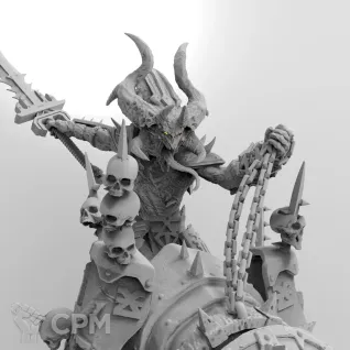 Описание картинки Herald of Khorne on Juggernaut от Studio Cockatoo по цене 908руб | Свободный Рынок Миниатюр - СРМ