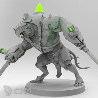 Описание картинки Armored Rat Ogres / Огрокрысы в броне от Zakat-3D по цене 600руб | Свободный Рынок Миниатюр - СРМ