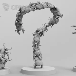 Описание картинки Nurglings (3шт) от Studio Cockatoo по цене 660руб | Свободный Рынок Миниатюр - СРМ