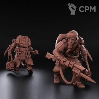 Описание картинки Kill Team: Death Korps of Krieg Veteran Guardsmen от 3Д печать миниатюр по цене 1 949руб | Свободный Рынок Миниатюр - СРМ