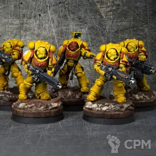 Описание картинки Heavy Intercessors (5) - Imperial fists army от Brushsinger по цене 14 333руб | Свободный Рынок Миниатюр - СРМ
