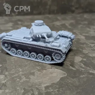 Описание картинки Pz.Kpfw. III Немецкий средний танк Panzer 3 28mm 1 от Silver Pendulum по цене 650руб | Свободный Рынок Миниатюр - СРМ