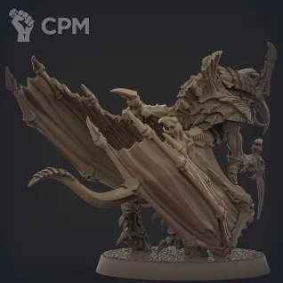 Описание картинки Winged Tyranid Prime (copy GW) / Крылатый Тиранид Прайм (копия GW, база в комплекте) от Кузница Миниатюр по цене 390руб | Свободный Рынок Миниатюр - СРМ