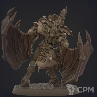 Описание картинки Winged Tyranid Prime (copy GW) / Крылатый Тиранид Прайм (копия GW, база в комплекте) от Кузница Миниатюр по цене 390руб | Свободный Рынок Миниатюр - СРМ