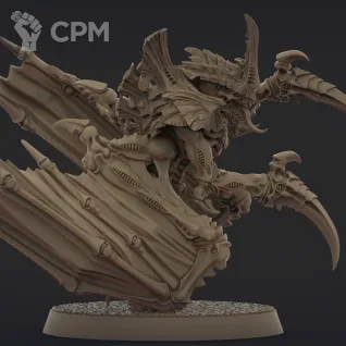 Описание картинки Winged Tyranid Prime (copy GW) / Крылатый Тиранид Прайм (копия GW, база в комплекте) от Кузница Миниатюр по цене 390руб | Свободный Рынок Миниатюр - СРМ