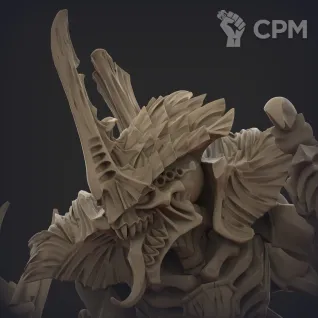 Описание картинки Winged Tyranid Prime (copy GW) / Крылатый Тиранид Прайм (копия GW, база в комплекте) от Кузница Миниатюр по цене 390руб | Свободный Рынок Миниатюр - СРМ