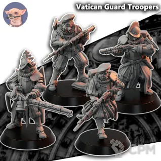 Описание картинки Vatican Guard troopers от Manufactorum76 по цене 650руб | Свободный Рынок Миниатюр - СРМ