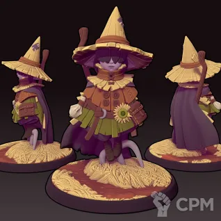 Описание картинки Pepo the Pumpkin Wizard ( Goblin Wizard ) от PocketSized Prints по цене 200руб | Свободный Рынок Миниатюр - СРМ