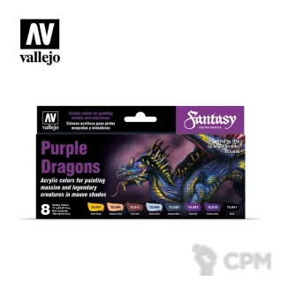 Описание картинки Набор красок Vallejo Purple Dragons 72305 от Sladkov по цене 2 350руб | Свободный Рынок Миниатюр - СРМ
