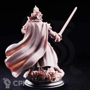 Описание картинки Puss In Boots - Tabaxi Fencer от PocketSized Prints по цене 300руб | Свободный Рынок Миниатюр - СРМ