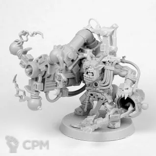 Описание картинки Big Mek with Shokk Attack Gun от Oi!-Factory по цене 715руб | Свободный Рынок Миниатюр - СРМ