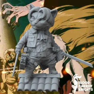 Описание картинки Леви | Коллекционная миниатюра 70 мм от Blood Carrot Knights по цене 1 350руб | Свободный Рынок Миниатюр - СРМ