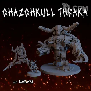 Описание картинки Газкул Маг Урук Трака / Ghazghkull Thraka / Warhammer 40000 (Вархаммер 40000) / Orks от Лавка Приключенца по цене 749руб | Свободный Рынок Миниатюр - СРМ