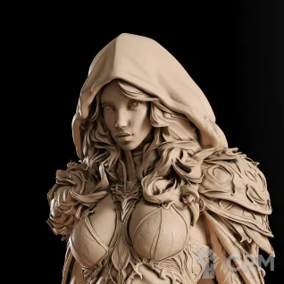 Описание картинки Sylvaen Sister of Wolves Фигурка от GAS3TXD  по цене 5 200руб | Свободный Рынок Миниатюр - СРМ