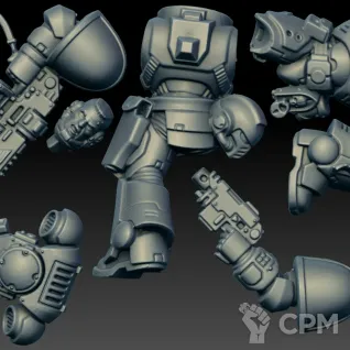 Описание картинки Lieutenant with auto bolt rifle (Scan) от AxeL's Forge по цене 200руб | Свободный Рынок Миниатюр - СРМ