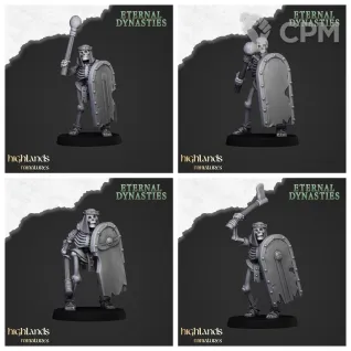 Описание картинки Ancient Skeletons with Hand Weapons от 3DPrintClub по цене 90руб | Свободный Рынок Миниатюр - СРМ