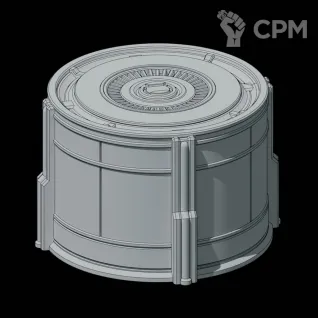 Описание картинки Резервуар для сырой нефти от Dwarf Pirate Foundry по цене 200руб | Свободный Рынок Миниатюр - СРМ