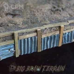 Описание картинки Тайл Ничейной земли : TRENCH ✠ CRUSADE от Big Brain Terrain по цене 2 150руб | Свободный Рынок Миниатюр - СРМ