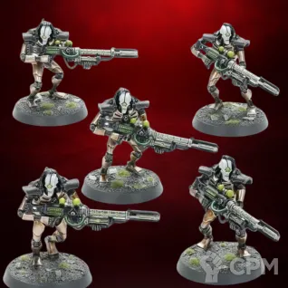 Описание картинки Necron Deathmarks Warhammer 40K, набор миниатюр Некроны, 5 фигурок для настольного варгейм от 3DSprint по цене 600руб | Свободный Рынок Миниатюр - СРМ