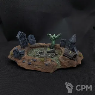 Описание картинки Разрытые могилы, 3д печать, покрас, миниатюра в комплект не входит. от V130177@mail.ru по цене 900руб | Свободный Рынок Миниатюр - СРМ