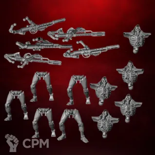 Описание картинки Necron Deathmarks Warhammer 40K, набор миниатюр Некроны, 5 фигурок для настольного варгейм от 3DSprint по цене 600руб | Свободный Рынок Миниатюр - СРМ