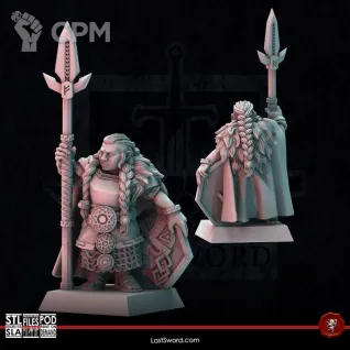 Описание картинки Dwarves Queen Thralia от Recruiter по цене 450руб | Свободный Рынок Миниатюр - СРМ
