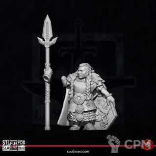 Описание картинки Dwarves Queen Thralia от Recruiter по цене 450руб | Свободный Рынок Миниатюр - СРМ