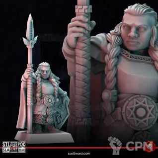 Описание картинки Dwarves Queen Thralia от Recruiter по цене 450руб | Свободный Рынок Миниатюр - СРМ