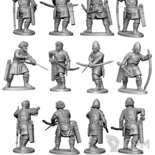 Описание картинки Dark Age Archers and Slingers от Base 28 по цене 4 350руб | Свободный Рынок Миниатюр - СРМ