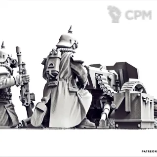 Описание картинки Отряд тяжелой поддержки Крига(heavy bolter) от 3D Wargaming по цене 600руб | Свободный Рынок Миниатюр - СРМ