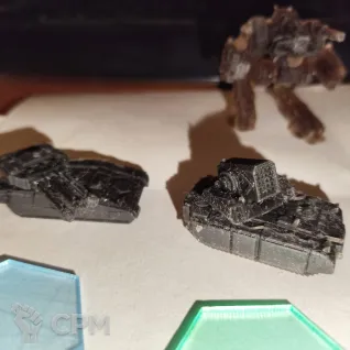 Описание картинки Battletech 4 танка и мех от Marcus по цене 760руб | Свободный Рынок Миниатюр - СРМ