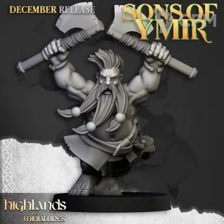 Описание картинки Dwarf Deathseekers от 3DPrintClub по цене 100руб | Свободный Рынок Миниатюр - СРМ