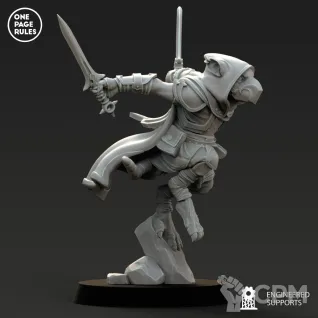 Описание картинки Ratmen - Assassin OPR/Deathmaster от Laboratory of Chaos по цене 100руб | Свободный Рынок Миниатюр - СРМ