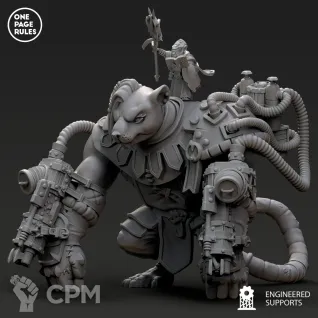 Описание картинки Ratmen - Giant Ogre Priest OPR/Thanquol and Boneripper от Laboratory of Chaos по цене 1 625руб | Свободный Рынок Миниатюр - СРМ