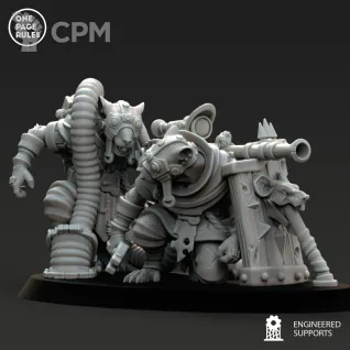Описание картинки Skaven Warplock Jezzails от Barduck Miniatures по цене 846руб | Свободный Рынок Миниатюр - СРМ