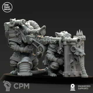 Описание картинки Skaven Warplock Jezzails от Barduck Miniatures по цене 846руб | Свободный Рынок Миниатюр - СРМ