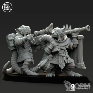 Описание картинки Skaven Warplock Jezzails от Barduck Miniatures по цене 846руб | Свободный Рынок Миниатюр - СРМ