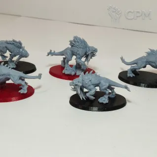 Описание картинки Hounds of Khorne от WastelandMiniatures по цене 1 350руб | Свободный Рынок Миниатюр - СРМ